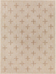 Livabliss Tuareg-Global Tan Ivory Beige Graphic In- & Outdoor Jute-Look Rug 200 X 275 Cm Easy Care, Non Shedding - thumbnail 1
