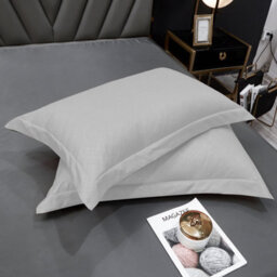 Groundlevel 100% Egyptian Cotton 400 Thread Count White Oxford Pillowcase Set