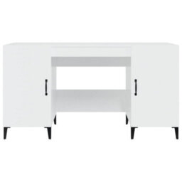 Berkfield Desk High Gloss White 140X50X75 Cm Engineered Wood - thumbnail 6