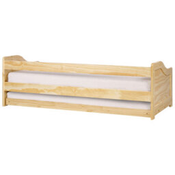 Beliani Trundle Bed Pine Wood Luneray 90 X 200 Cm (Eu Single) Light Brown - thumbnail 6