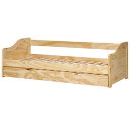 Beliani Trundle Bed Pine Wood Luneray 90 X 200 Cm (Eu Single) Light Brown - thumbnail 7