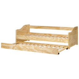 Beliani Trundle Bed Pine Wood Luneray 90 X 200 Cm (Eu Single) Light Brown - thumbnail 8