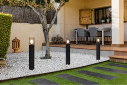 Luminosa Lighting Luminosa Kila Dark Grey Beacon Bollard Lamp 70Cm Transparent Ip65 - thumbnail 2