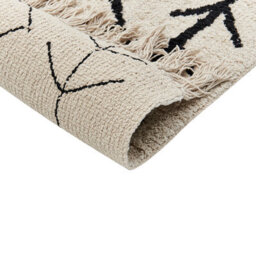 Beliani Rug Bozkir Beige 160 X 230 Cm Cotton - thumbnail 4