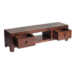 Buttercup Farm Toko Dark Mango Plasma Media Unit - Solid Mango Wood - L40 X W145 X H40 Cm - thumbnail 3