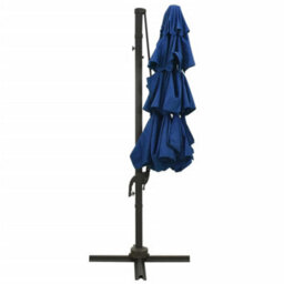 Walplus 4-Tier Garden Parasol With Aluminium Pole Azure Blue 3X3 M - thumbnail 4