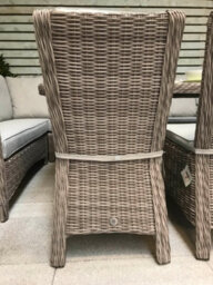 Signature Weave Alexandra Wicker Large Corner Sofa Dining Set & 3 Chairs Grey - thumbnail 9