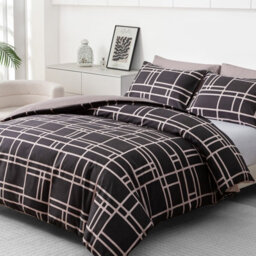 Pamposh Super King Duvet Set - Premium Brushed Microfiber Reversible Super King Duvet Cover With Zipper Closure - thumbnail 1