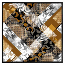 "Andrew Lee Geometric Snake Skin & Patterns (Picutre Frame) / 30X30"" / Oak" - thumbnail 2
