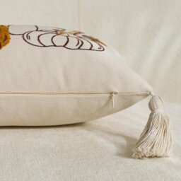 Amorly 30X50Cm Fall Lumbar Pillow Cover, Embroidered Orange Pumpkin Cushion Case, Autumn Decorative Throw Cover For Sofa, Bed, Couch - thumbnail 7