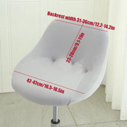 Bar Stool Cover With Backrest, Set Of 2, Stretchable Curved Cover, High Stools For Kitchen Dining Room (H20, 2Pc) - thumbnail 3