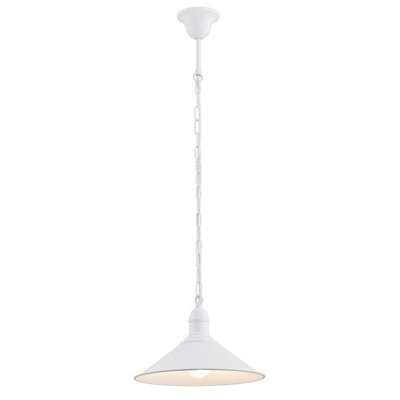 Luminosa Lighting Luminosa Erba Dome Pendant Ceiling Light White Matt - image 1