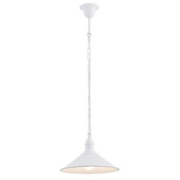 Luminosa Lighting Luminosa Erba Dome Pendant Ceiling Light White Matt - thumbnail 1