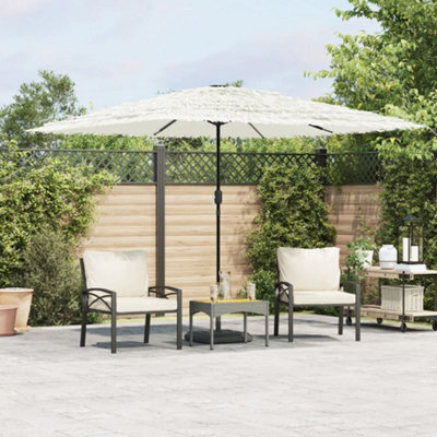 Walplus Garden Parasol With Steel Pole White 290X290X238 Cm - image 1