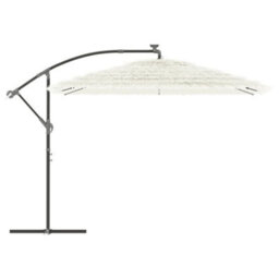 Walplus Garden Parasol With Steel Pole White 290X290X238 Cm - thumbnail 4