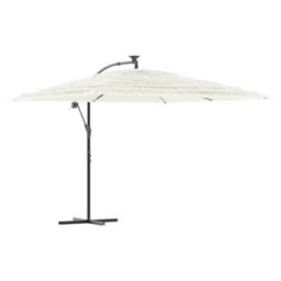 Walplus Garden Parasol With Steel Pole White 290X290X238 Cm - thumbnail 2