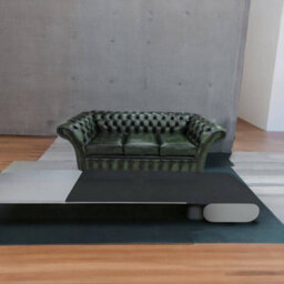 Chesterfield 3 Seater Antique Green Leather Sofa Bespoke In Balmoral Style - thumbnail 4