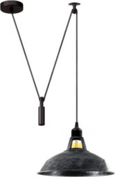 Ledsone Brushed Silver Pulley Pendant Lamp 2M Pendant Light Industrial Hanging Light Fixture For Kitchen Island