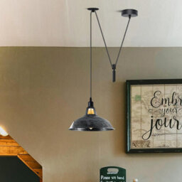 Ledsone Brushed Silver Pulley Pendant Lamp 2M Pendant Light Industrial Hanging Light Fixture For Kitchen Island - thumbnail 2