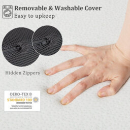 Costway Tri Folding Foam Mattress Portable Floor Foam Mattress Topper W/ Bamboo Fiber - thumbnail 5