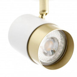 CGC Lighting Cgc Orio White And Brushed Gold Double Two Head Gu10  Adjustable Ceiling Spot Light Bar - thumbnail 2