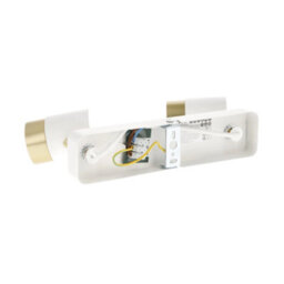 CGC Lighting Cgc Orio White And Brushed Gold Double Two Head Gu10  Adjustable Ceiling Spot Light Bar - thumbnail 5