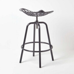 Homescapes Vintage Style Metal Black Adjustable Tractor Seat - thumbnail 5