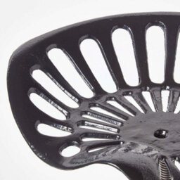 Homescapes Vintage Style Metal Black Adjustable Tractor Seat - thumbnail 6