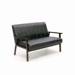 Armchair Stylish Modern Living Room Accent 2 Seats Loveseats Wood Frame Armchair - thumbnail 4