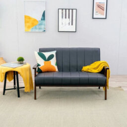 Armchair Stylish Modern Living Room Accent 2 Seats Loveseats Wood Frame Armchair - thumbnail 2