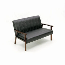 Armchair Stylish Modern Living Room Accent 2 Seats Loveseats Wood Frame Armchair - thumbnail 3