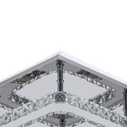 Darphe 24W Square Chrome Plated Crystal Ceiling Light For Living Room And Dining Room Decorative Light - thumbnail 8