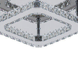 Darphe 24W Square Chrome Plated Crystal Ceiling Light For Living Room And Dining Room Decorative Light - thumbnail 7