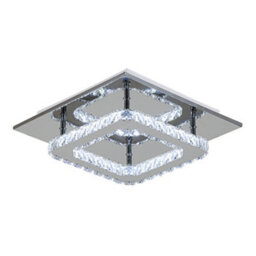 Darphe 24W Square Chrome Plated Crystal Ceiling Light For Living Room And Dining Room Decorative Light - thumbnail 6