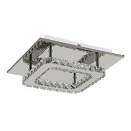 Darphe 24W Square Chrome Plated Crystal Ceiling Light For Living Room And Dining Room Decorative Light - thumbnail 5