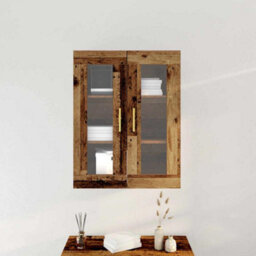 Walplus Wall-Mounted Cabinet Old Wood 69.5 X 34 X 90 Cm Engineered Wood - thumbnail 4