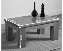 That's Furniture Dakota Chunky Oak Small Coffee Table For Living Room - thumbnail 4