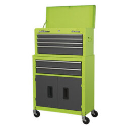 Sealey Ap2200Bbhv American Pro Topchest & Rollcab Combination 6 Drawer - Green/grey - thumbnail 9