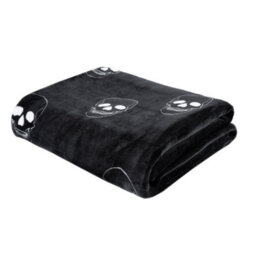Catherine Lansfield Skulls Fleece Cosy Fleece 130X170Cm Blanket Throw Grey - thumbnail 5