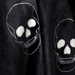 Catherine Lansfield Skulls Fleece Cosy Fleece 130X170Cm Blanket Throw Grey - thumbnail 4