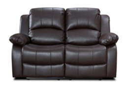 Electric Recliner Sofa In Brown Faux Leather 2 Seater Sofa - thumbnail 3