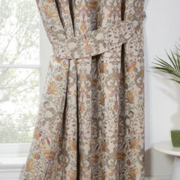 "Sundour Kyoto Fully Lined Pencil Pleat Curtains Natural 66X72"" Ready Made Curtain Pair" - thumbnail 4