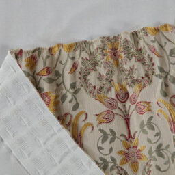"Sundour Kyoto Fully Lined Pencil Pleat Curtains Natural 66X72"" Ready Made Curtain Pair" - thumbnail 6