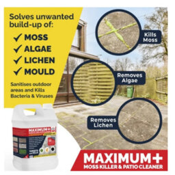 King of Paints No Bleach, Maximum Power: 5L Moss Killer Covers 130L For All Hard Surfaces - thumbnail 4
