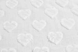 Homes & Linen Hearts Teddy Fleece White Duvet Cover Set Super Soft Fluffy Bedding With Embossed Heart Design - thumbnail 4