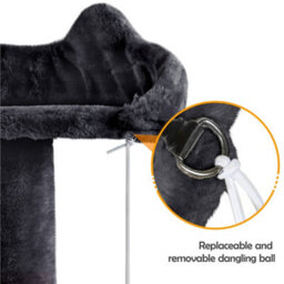 Yaheetech Black 144.5Cm Cat Tree Tower With Condos & Dangling Balls & Platforms - thumbnail 6