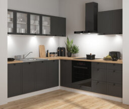 Impact Furniture Kitchen Wall Unit 800mm Cabinet Cupboard Shaker Dark Grey 2 Door 80Cm Modern Storage Junona - thumbnail 8