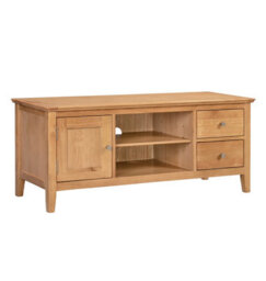 Hallowood Furniture Hereford Oak Large Tv Unit - thumbnail 9