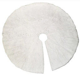 Decoris Christmas Snow Blanket Tree Skirt 100Cm Diameter Silver Star Glitter - thumbnail 4
