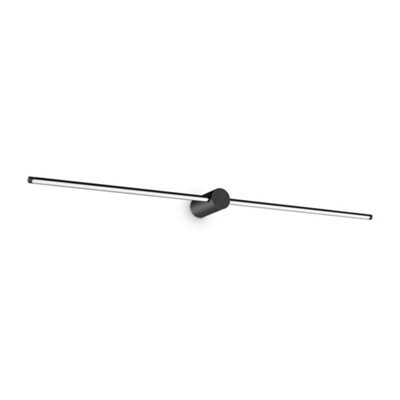 Ideal Lux Filo 2 Light Integrated Led Bathroom Over Mirror Light Black 2000Lm 3000K Ip44